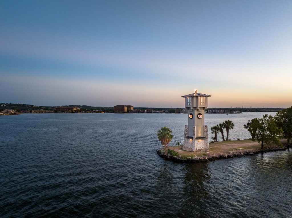 The Horseshoe Bay Lighthouse on Lake LBJ | Goliath Luxury Homes
